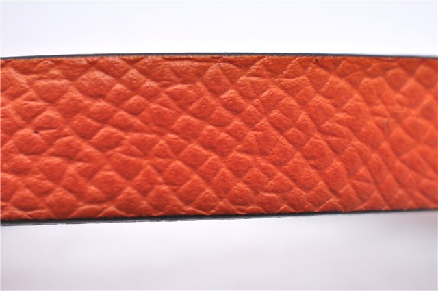 Authentic HERMES Malice Glove Holder Leather Orange 0061E