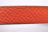 Authentic HERMES Malice Glove Holder Leather Orange 0061E