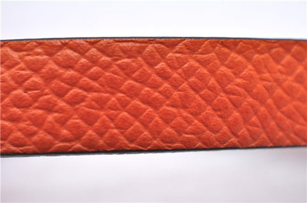 Authentic HERMES Malice Glove Holder Leather Orange 0061E