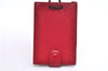 Authentic HERMES Vintage Mini Note Pad with Neck Strap Leather Red Box 0062E