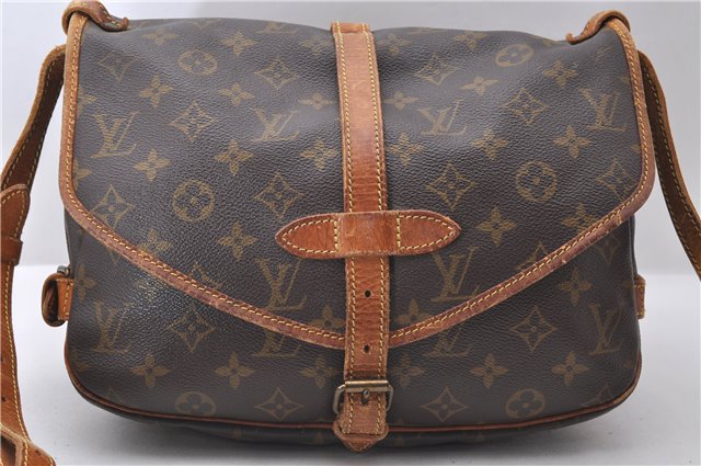 Auth Louis Vuitton Monogram Saumur 30 Shoulder Cross Body Bag M42256 LV 0063D