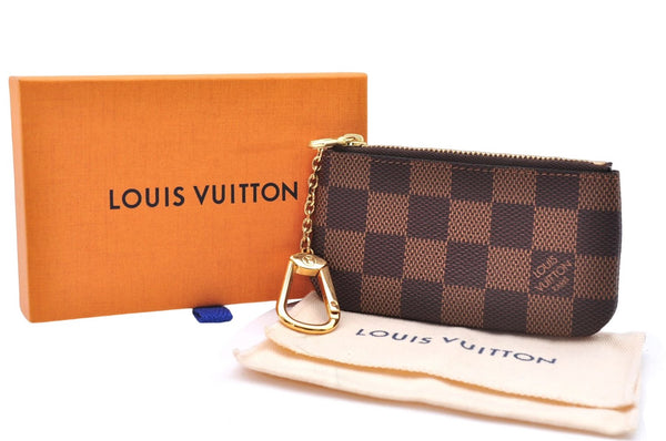 Authentic Louis Vuitton Damier Pochette Cles Coin Case Purse N62658 LV Box 0064E