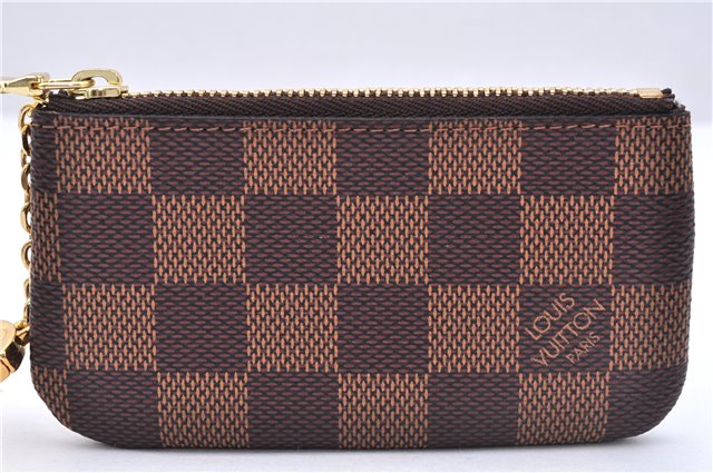 Authentic Louis Vuitton Damier Pochette Cles Coin Case Purse N62658 LV Box 0064E