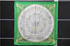 Authentic HERMES Carre 90 Scarf "LA PROMENADE DE LONGCHAMPS" Silk Green 0065E