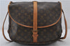 Authentic Louis Vuitton Monogram Saumur 35 Shoulder Cross Bag M42254 LV 0065F
