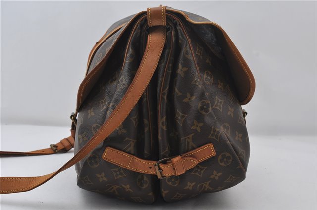 Authentic Louis Vuitton Monogram Saumur 35 Shoulder Cross Bag M42254 LV 0065F
