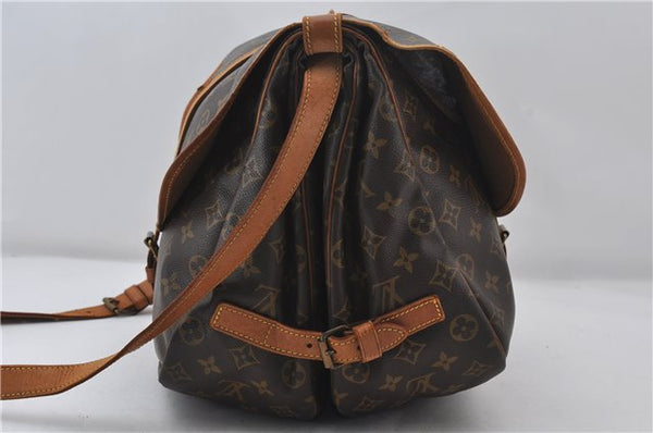 Authentic Louis Vuitton Monogram Saumur 35 Shoulder Cross Bag M42254 LV 0065F