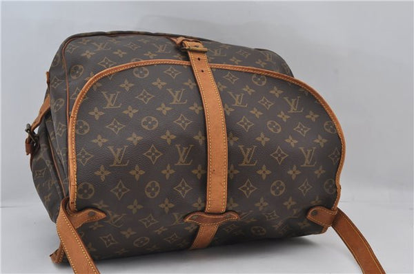 Authentic Louis Vuitton Monogram Saumur 35 Shoulder Cross Bag M42254 LV 0065F