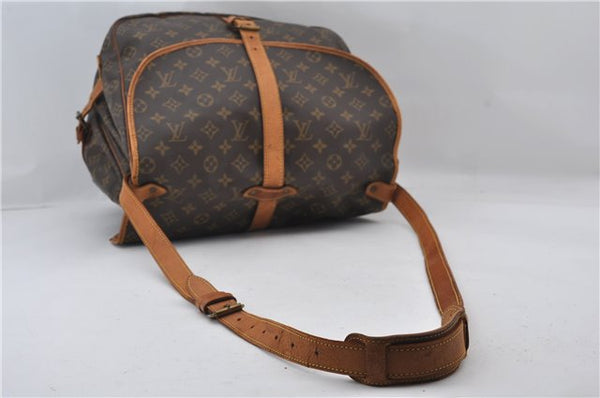 Authentic Louis Vuitton Monogram Saumur 35 Shoulder Cross Bag M42254 LV 0065F