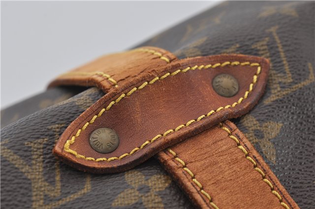 Authentic Louis Vuitton Monogram Saumur 35 Shoulder Cross Bag M42254 LV 0065F