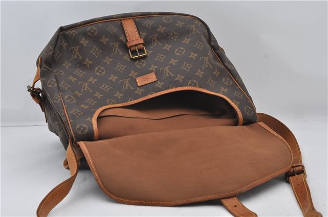 Authentic Louis Vuitton Monogram Saumur 35 Shoulder Cross Bag M42254 LV 0065F