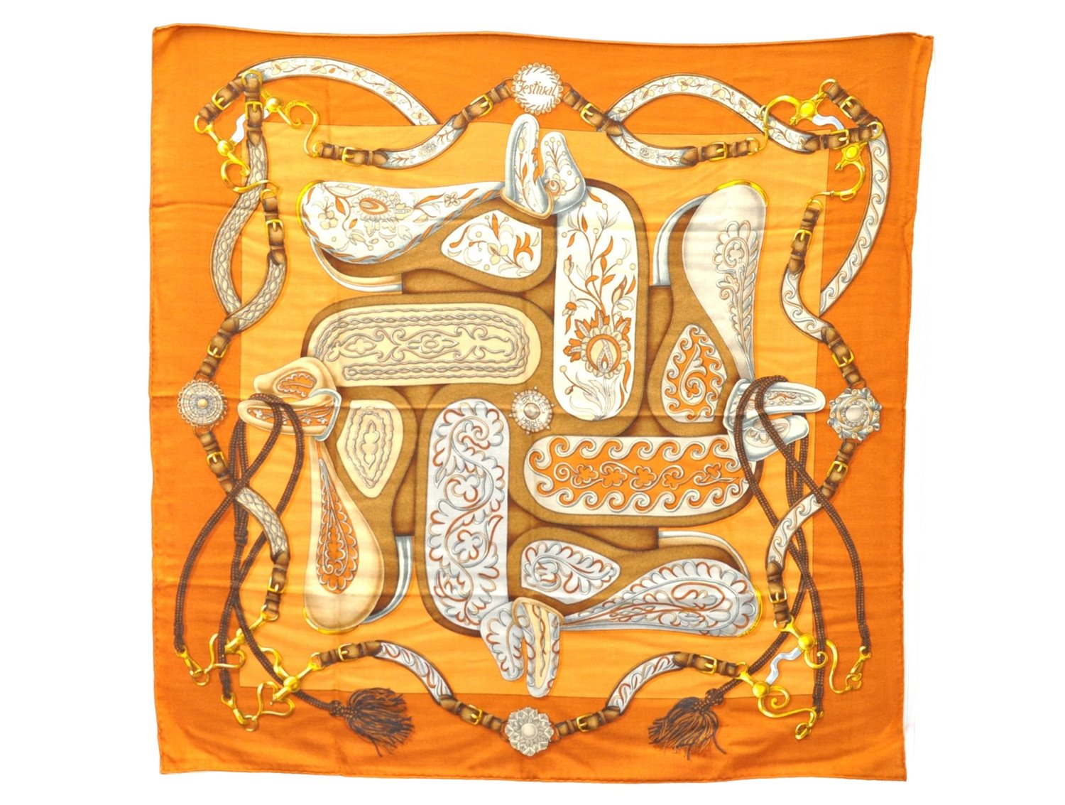 Authentic HERMES Carre Geant 90 Scarf 