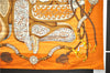 Authentic HERMES Carre Geant 90 Scarf "Festival" Cashmere Silk Brown Box 0066E