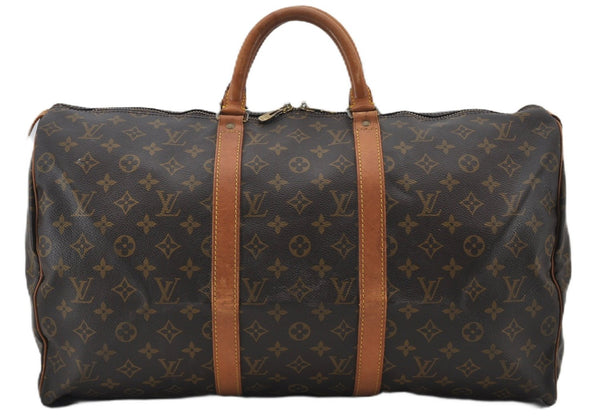 Authentic Louis Vuitton Monogram Keepall 50 Travel Boston Bag M41426 LV 0066F