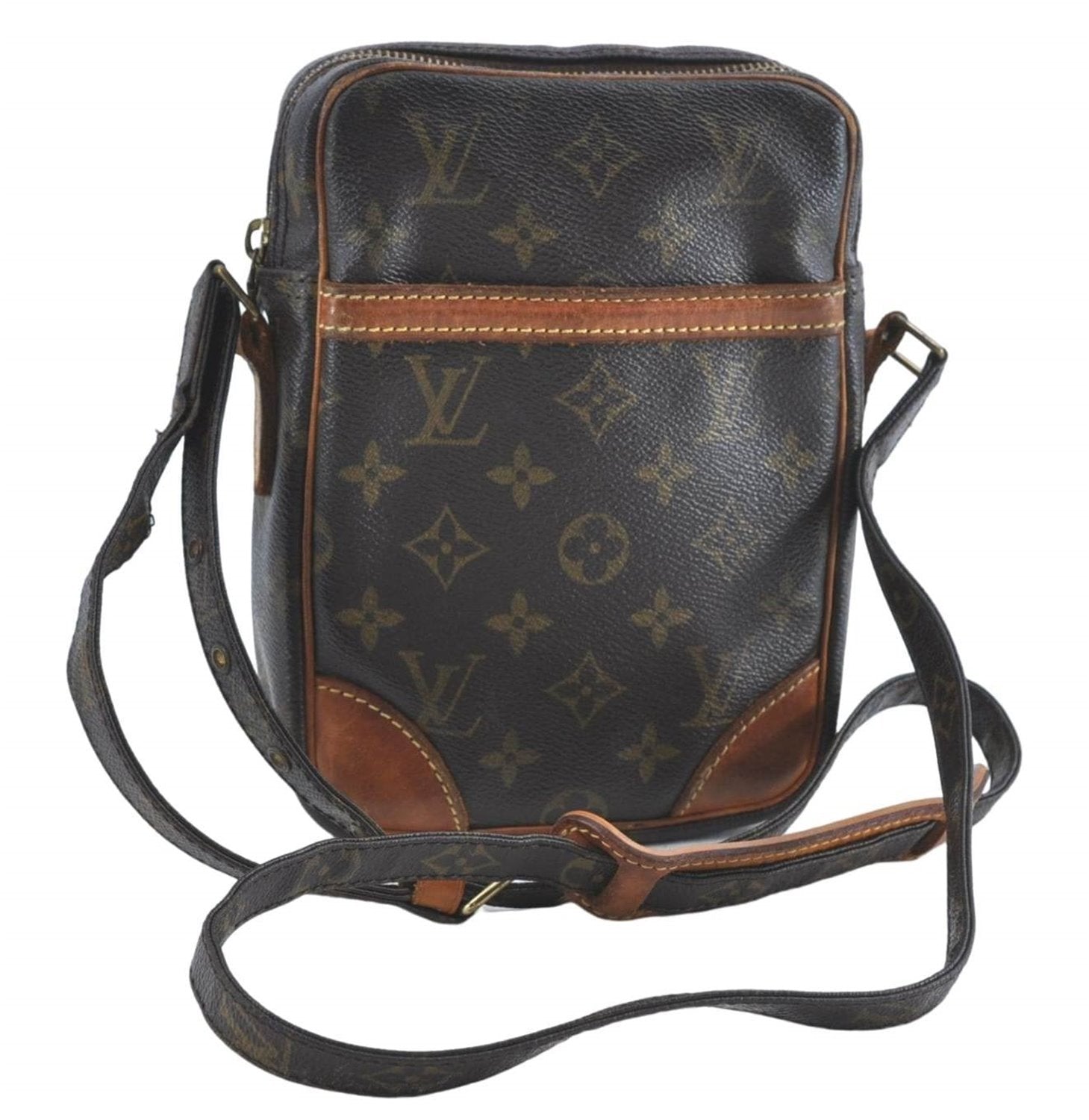 Authentic Louis Vuitton Monogram Danube Shoulder Cross Body Bag M45266 LV 0068C