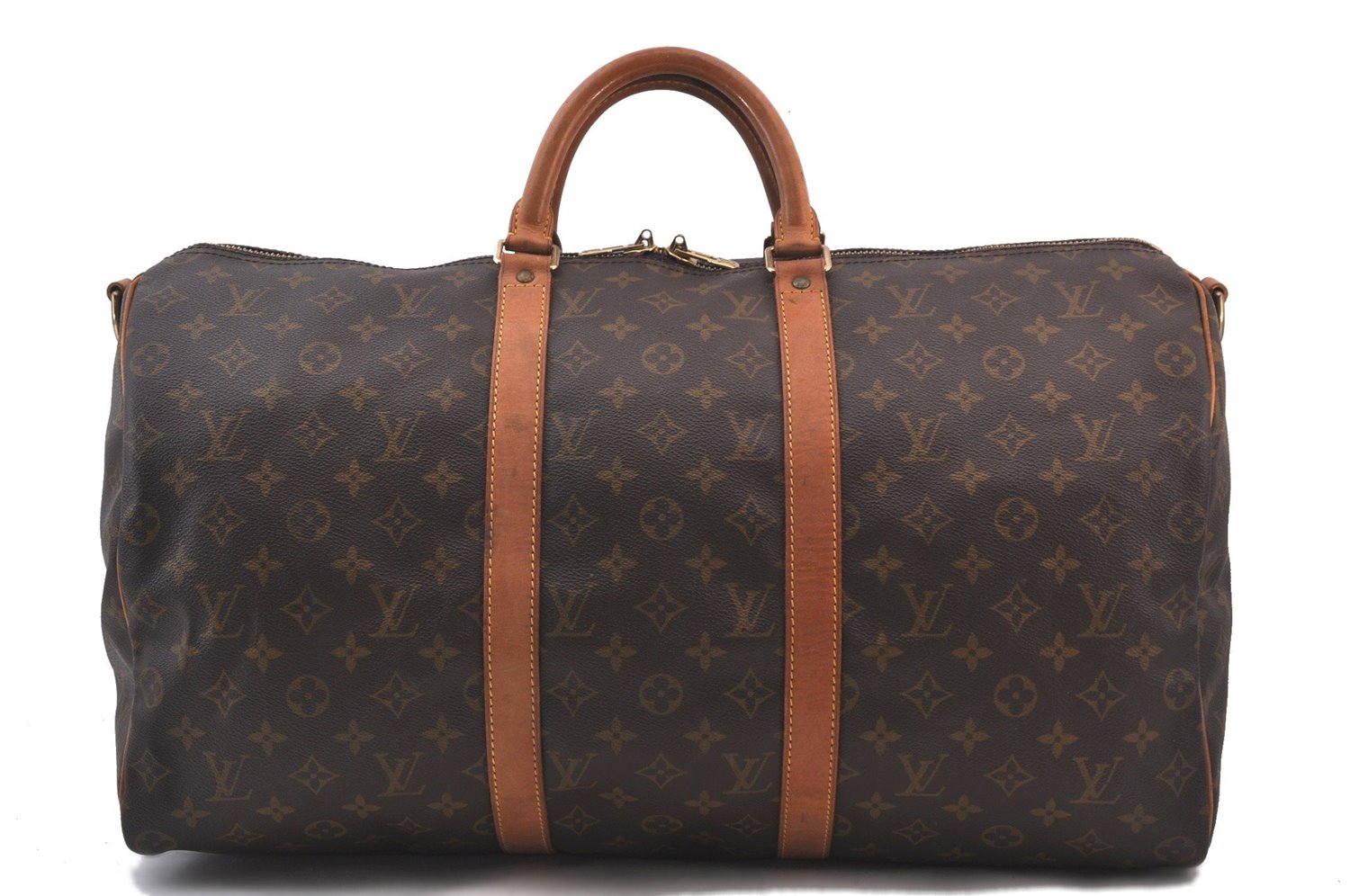 Auth Louis Vuitton Monogram Keepall Bandouliere 50 Boston Bag M41416 LV 0068D