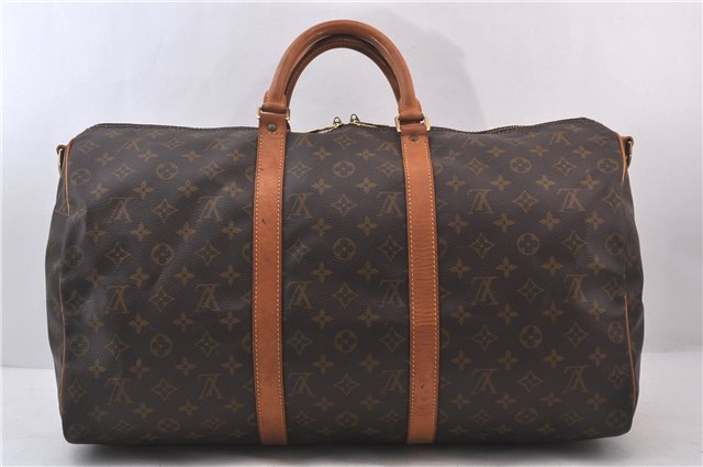 Auth Louis Vuitton Monogram Keepall Bandouliere 50 Boston Bag M41416 LV 0068D