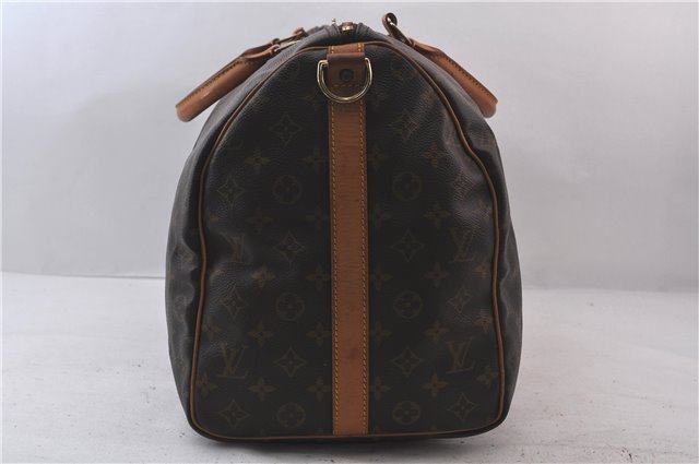 Auth Louis Vuitton Monogram Keepall Bandouliere 50 Boston Bag M41416 LV 0068D