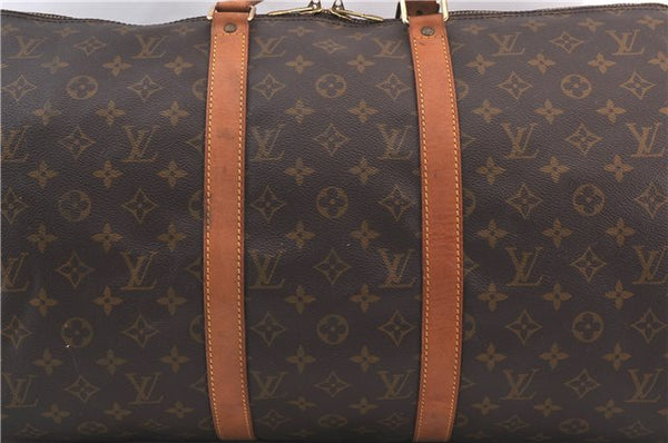 Auth Louis Vuitton Monogram Keepall Bandouliere 50 Boston Bag M41416 LV 0068D