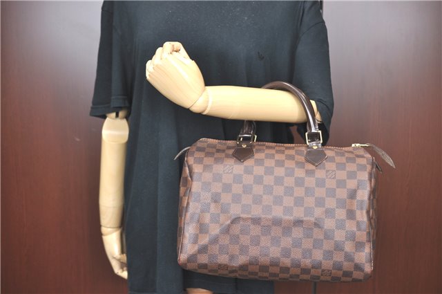 Authentic Louis Vuitton Damier Speedy 30 Hand Boston Bag N41364 LV 0069B