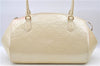 Authentic Louis Vuitton Vernis Sherwood GM Hand Bag Ivory M91487 LV 0069D