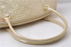 Authentic Louis Vuitton Vernis Sherwood GM Hand Bag Ivory M91487 LV 0069D