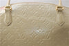 Authentic Louis Vuitton Vernis Sherwood GM Hand Bag Ivory M91487 LV 0069D