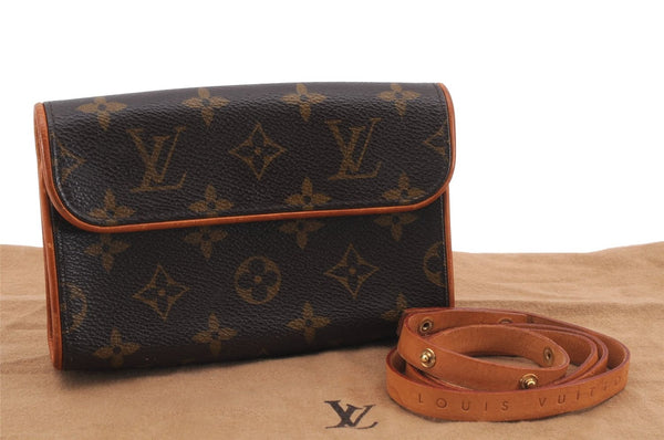 Auth Louis Vuitton Monogram Pochette Florentine Pouch Waist Bag M51855 LV 0070E