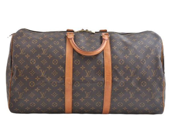 Authentic Louis Vuitton Monogram Keepall 55 Travel Boston Bag M41424 LV 0070F