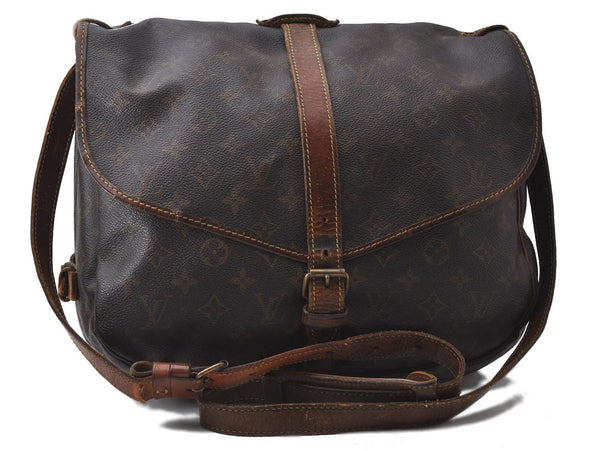 Auth Louis Vuitton Monogram Saumur 35 Shoulder Cross Body Bag M42254 LV 0072D