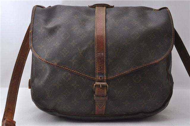 Auth Louis Vuitton Monogram Saumur 35 Shoulder Cross Body Bag M42254 LV 0072D