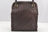 Authentic BOTTEGA VENETA Intrecciato Leather Shoulder Tote Bag Brown 0072I