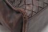 Authentic BOTTEGA VENETA Intrecciato Leather Shoulder Tote Bag Brown 0072I