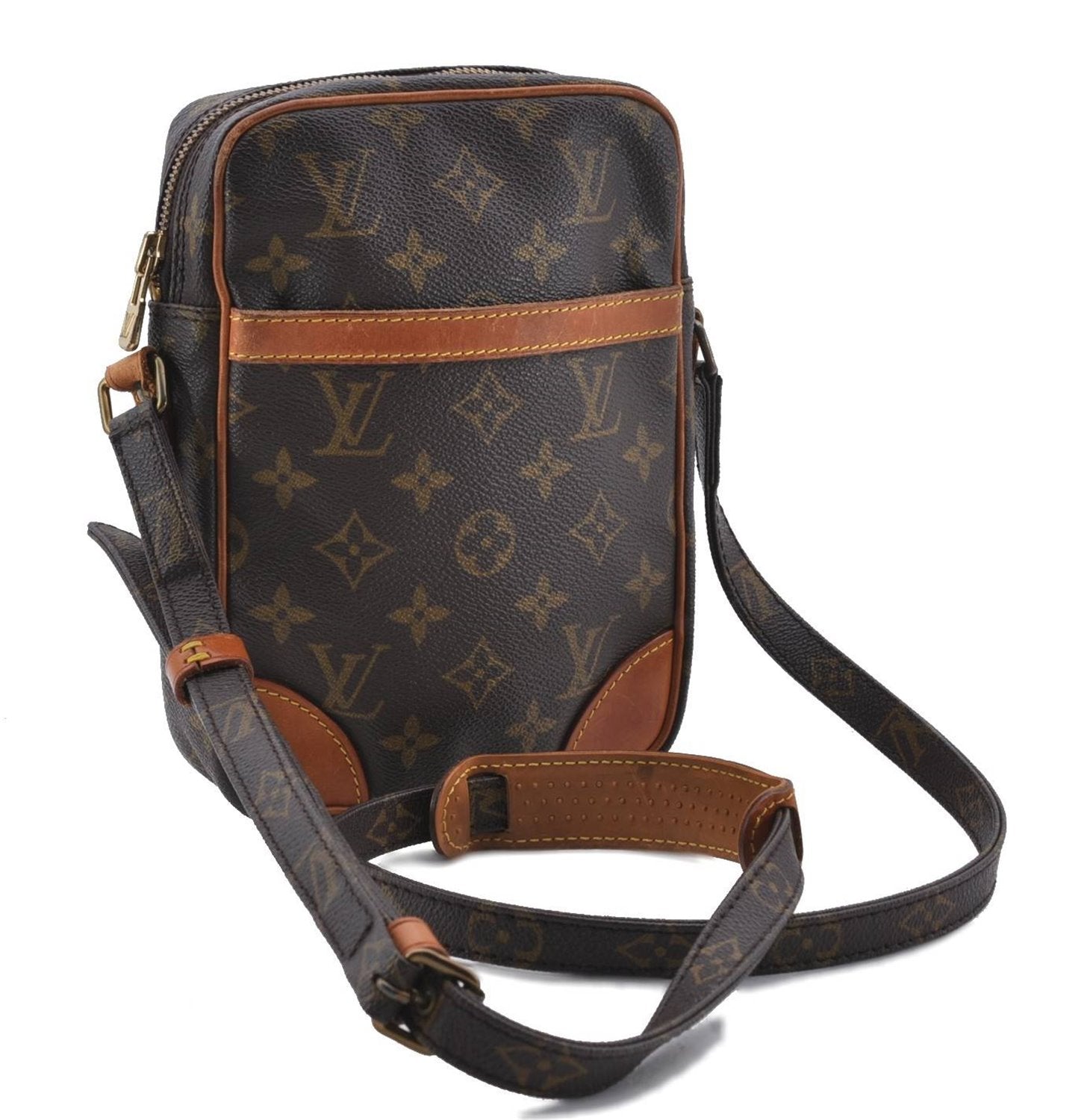 Authentic Louis Vuitton Monogram Danube Shoulder Cross Body Bag M45266 LV 0074D