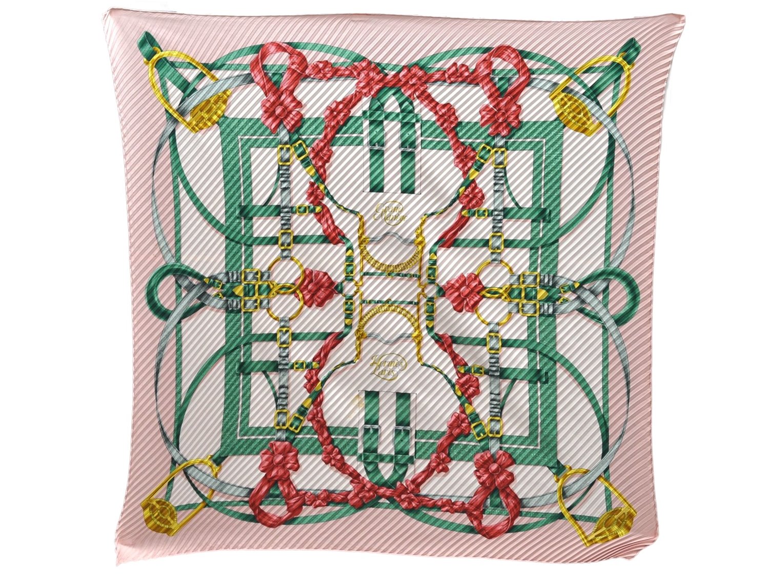 Authentic HERMES Pleats Scarf 