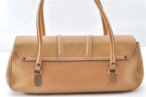 Authentic GUCCI Vintage Shoulder Hand Bag Leather 124226 Beige 0074G