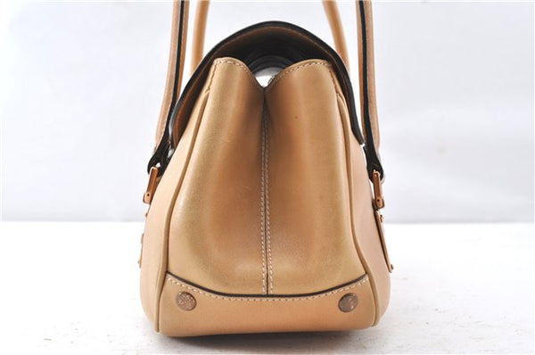 Authentic GUCCI Vintage Shoulder Hand Bag Leather 124226 Beige 0074G