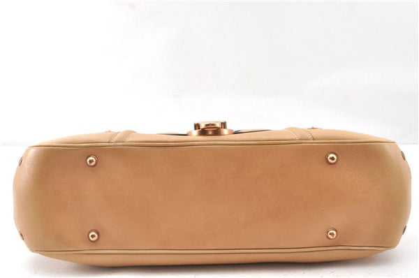 Authentic GUCCI Vintage Shoulder Hand Bag Leather 124226 Beige 0074G