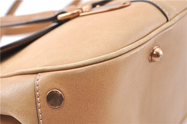 Authentic GUCCI Vintage Shoulder Hand Bag Leather 124226 Beige 0074G