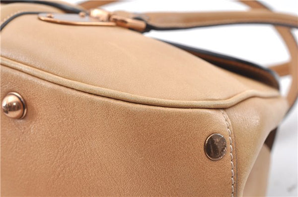 Authentic GUCCI Vintage Shoulder Hand Bag Leather 124226 Beige 0074G