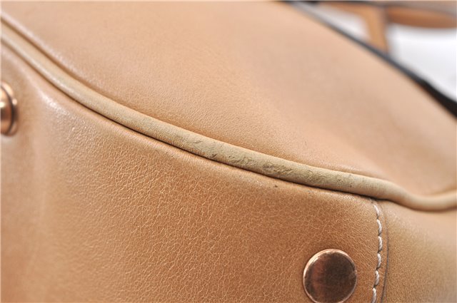 Authentic GUCCI Vintage Shoulder Hand Bag Leather 124226 Beige 0074G