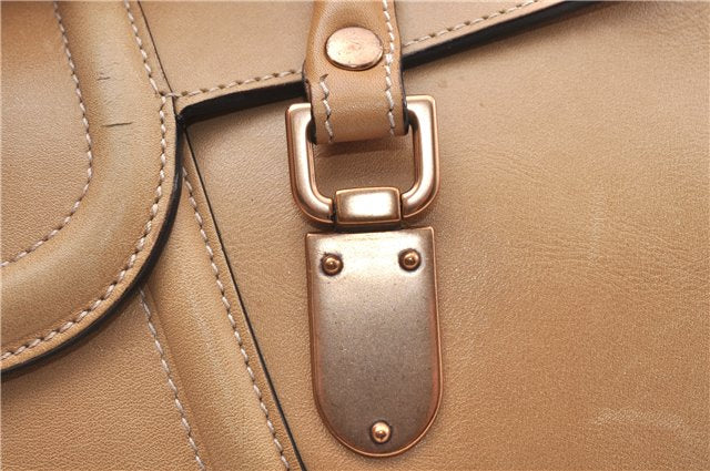 Authentic GUCCI Vintage Shoulder Hand Bag Leather 124226 Beige 0074G