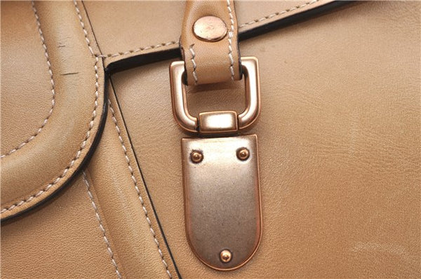 Authentic GUCCI Vintage Shoulder Hand Bag Leather 124226 Beige 0074G