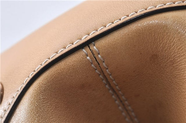 Authentic GUCCI Vintage Shoulder Hand Bag Leather 124226 Beige 0074G