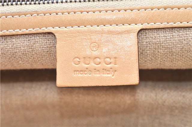 Authentic GUCCI Vintage Shoulder Hand Bag Leather 124226 Beige 0074G