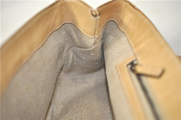 Authentic GUCCI Vintage Shoulder Hand Bag Leather 124226 Beige 0074G