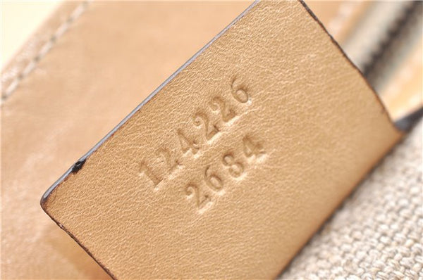 Authentic GUCCI Vintage Shoulder Hand Bag Leather 124226 Beige 0074G