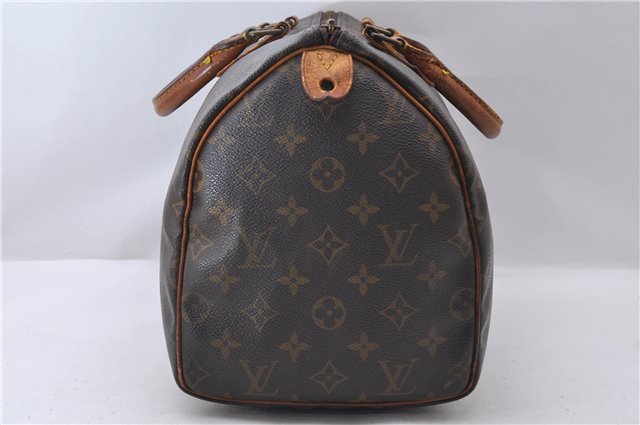 Authentic Louis Vuitton Monogram Speedy 30 Hand Bag M41526 LV Junk 0075D