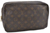 Auth Louis Vuitton Monogram Trousse Toilette 28 Clutch Hand Bag M47522 LV 0076D