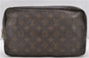 Auth Louis Vuitton Monogram Trousse Toilette 28 Clutch Hand Bag M47522 LV 0076D